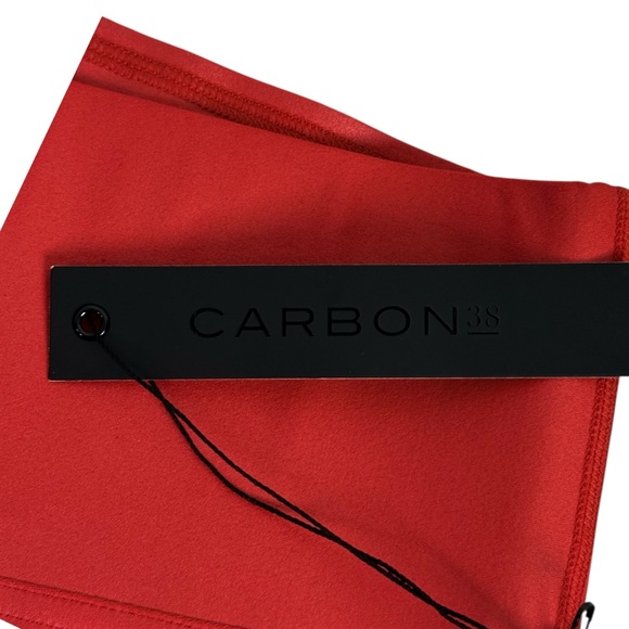 Carbon38 Womens Small Legging Takara Shine Red High Rise Nylon Lycra Gym NWT - Picture 9 of 9